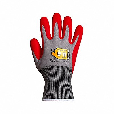 Work Gloves Nitrile 3XL Red/Gray PR