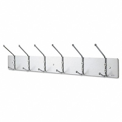 Metal Wall Rack 6 Ball-Tipped Double-Ho