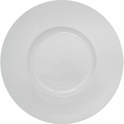 Wide Rim Plate 12 Dia Bright White PK6