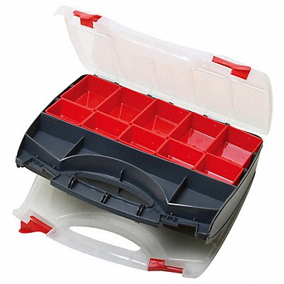 Compartment Box Double Red/Black 3.2 in