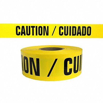 Barricade Tape Yellow 3 in Tape W.