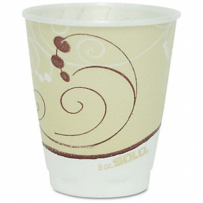 Disposable Hot/Cold Cup 8 oz Beige PK100