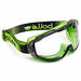 Safety Goggles Black/Green Frame Univ.