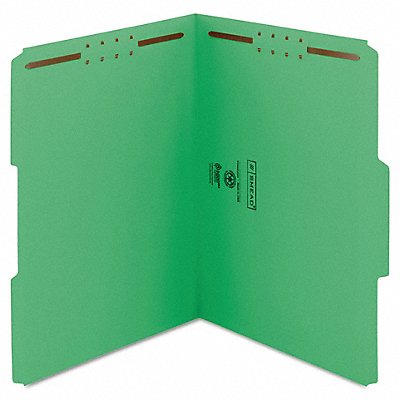 Folders 2 Fastener Green PK50