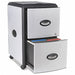 Mobile Filing Cabinet Plst/Steel Blk/Slv