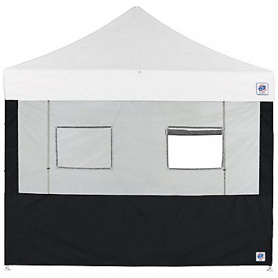 Food Booth Sidewall Black 8 ft W 8 ft H