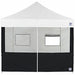 Food Booth Middle Zipper Sidewall Black