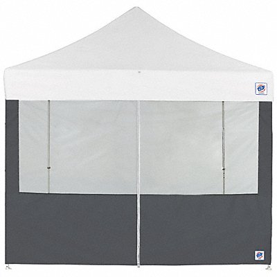 Food Booth Middle Zipper Sidewall Gray