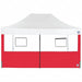 Food Booth Middle Zipper Sidewall Red