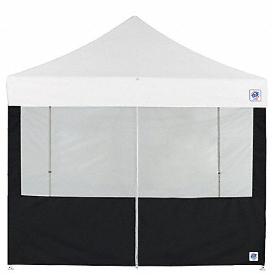 Food Booth Middle Zipper Sidewall Black