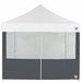 Food Booth Middle Zipper Sidewall Gray