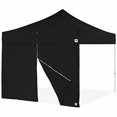 Food Booth Middle Zipper Sidewall Black