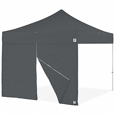 Food Booth Middle Zipper Sidewall Gray