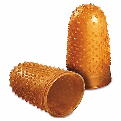 Rubber Fingertip 11.5 M Amber PK12