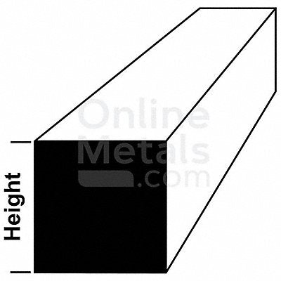 SS Square Bar 6 ft Overall L