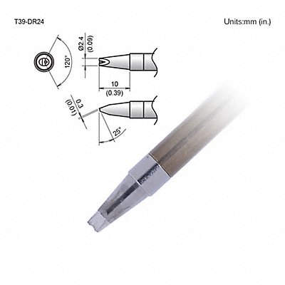 Tip V-Groove 2.4 X 10mm FX-9701/9702