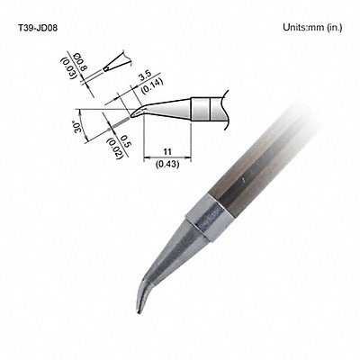 Tip Bent Chisel 0.8mm/30Deg X 3.5 X 11mm