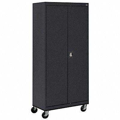 E2313 Storage Cabinet 78 x36 x24 Black 2Shlv