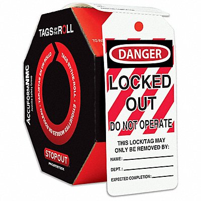 Danger Tag By The Roll 6-1/4X3 PK100