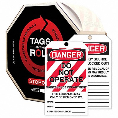 Danger Tag By The Roll 6-1/4X3 PK250