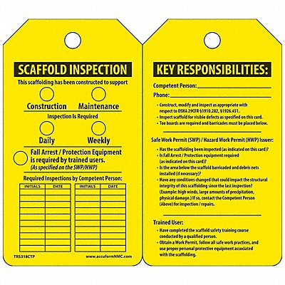 Inspection Tag 5-3/4 x 3-1/4 PK25