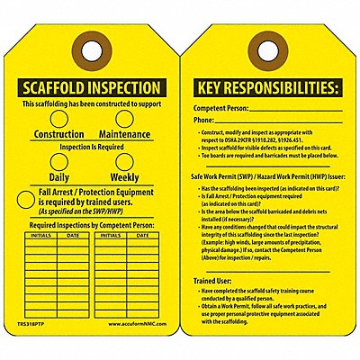 Inspection Tag 5-3/4 x 3-1/4 PK25