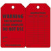 Safety Tag 5 3/4in H 3 1/4in W PK25