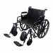 Wheelchair 350 lb 20 In Seat Silver/Navy