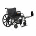 Wheelchair 300lb 18 In Seat Silver/Black