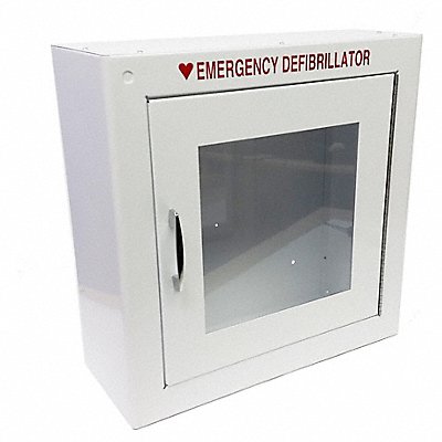 Defibrillator Storage Cabinet White