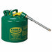 Type II Safety Can Green 5 gal Cap.