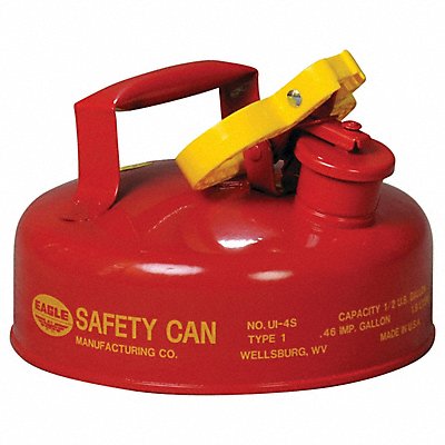 Type I Safety Can Red 1/2 gal Cap.