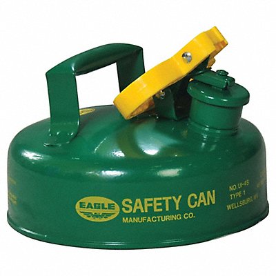 Type I Safety Can Green 1/2 gal Cap.