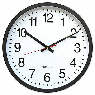 Round Wall Clock Black 12.5 dia.