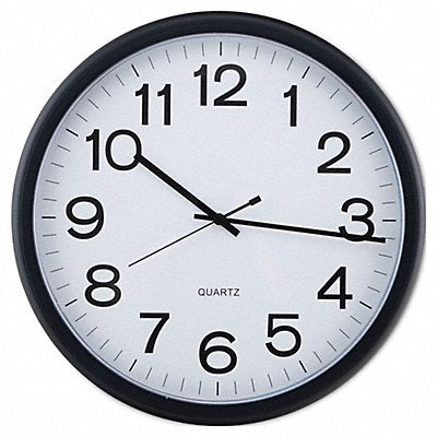 Round Wall Clock Black 12 