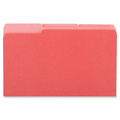 Tab Interior File Folder 1/3 Red PK100