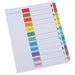 Index Letter Jan-Dec Color White PK12