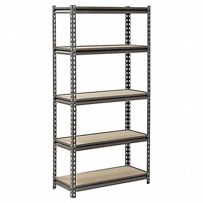 Boltless Shelving Silver Steel 800lbCap.