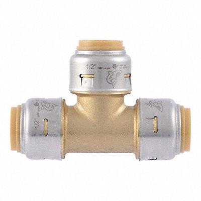 Union Tee Potable Water Brass Push-Fit