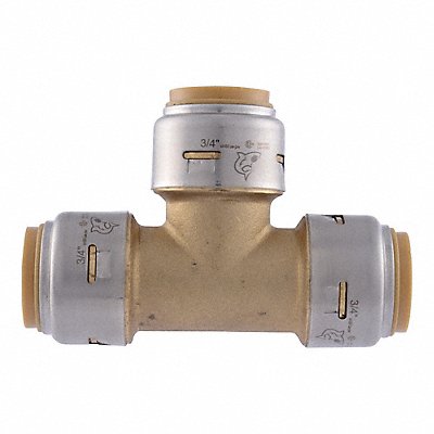 Union Tee Potable Water Brass Push-Fit