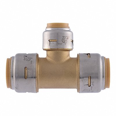 Union Tee Potable Water Brass Push-Fit