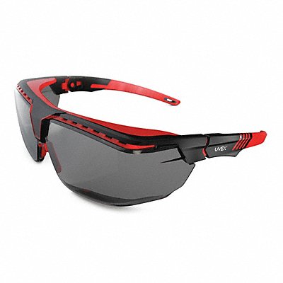 Safety Glasses Unisex Black/Red Frame