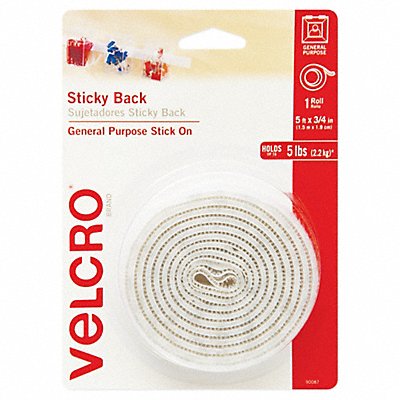 Tape Sticky Back 3/4 x 5 ft White