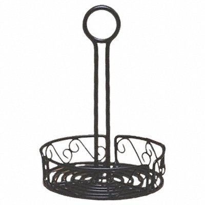 Round Condiment Rack 9 in H Black