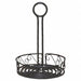 Round Condiment Rack 9 in H Black
