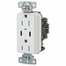 USB Receptacle White 1/2 hp