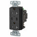 USB Receptacle Black 1 hp