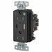 USB Receptacle Black 1/2 hp