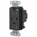 USB Receptacle Black 1/2 hp