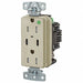 USB Receptacle Ivory 1/2 hp